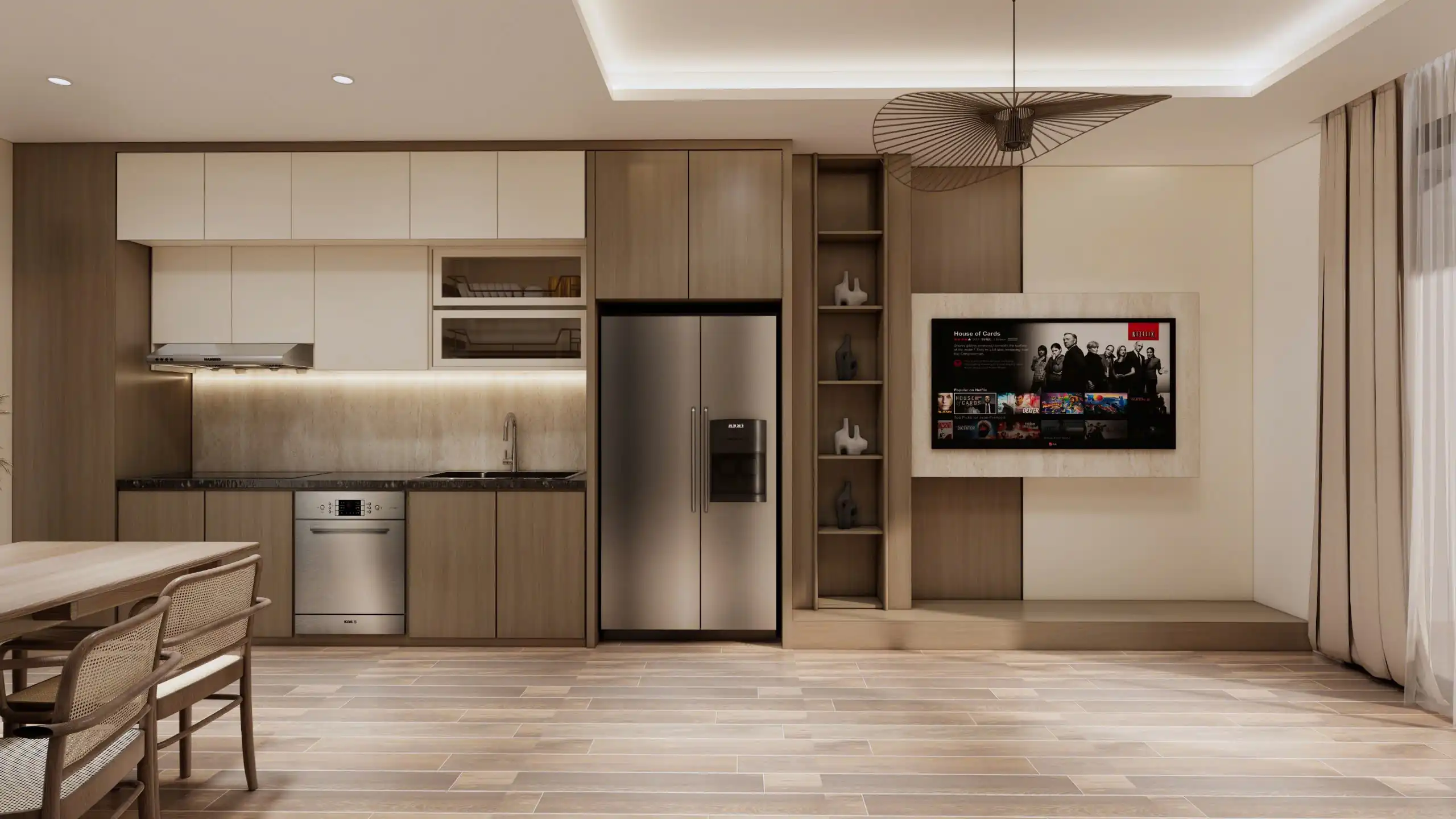 Hình ảnh thiết kế 3D căn hộ Thuận An