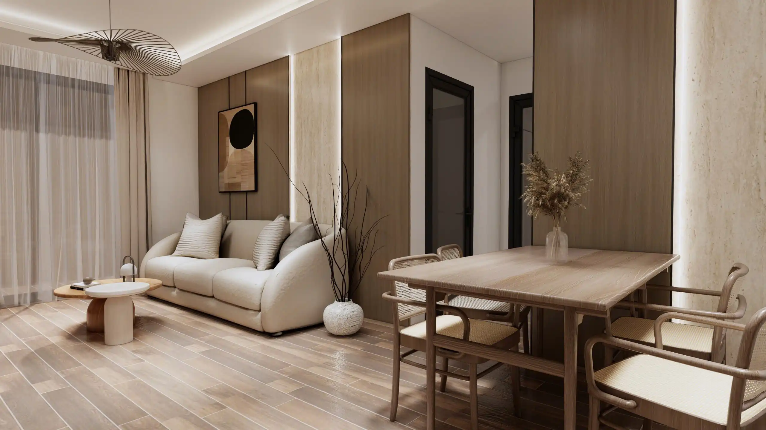 Hình ảnh thiết kế 3D căn hộ Thuận An