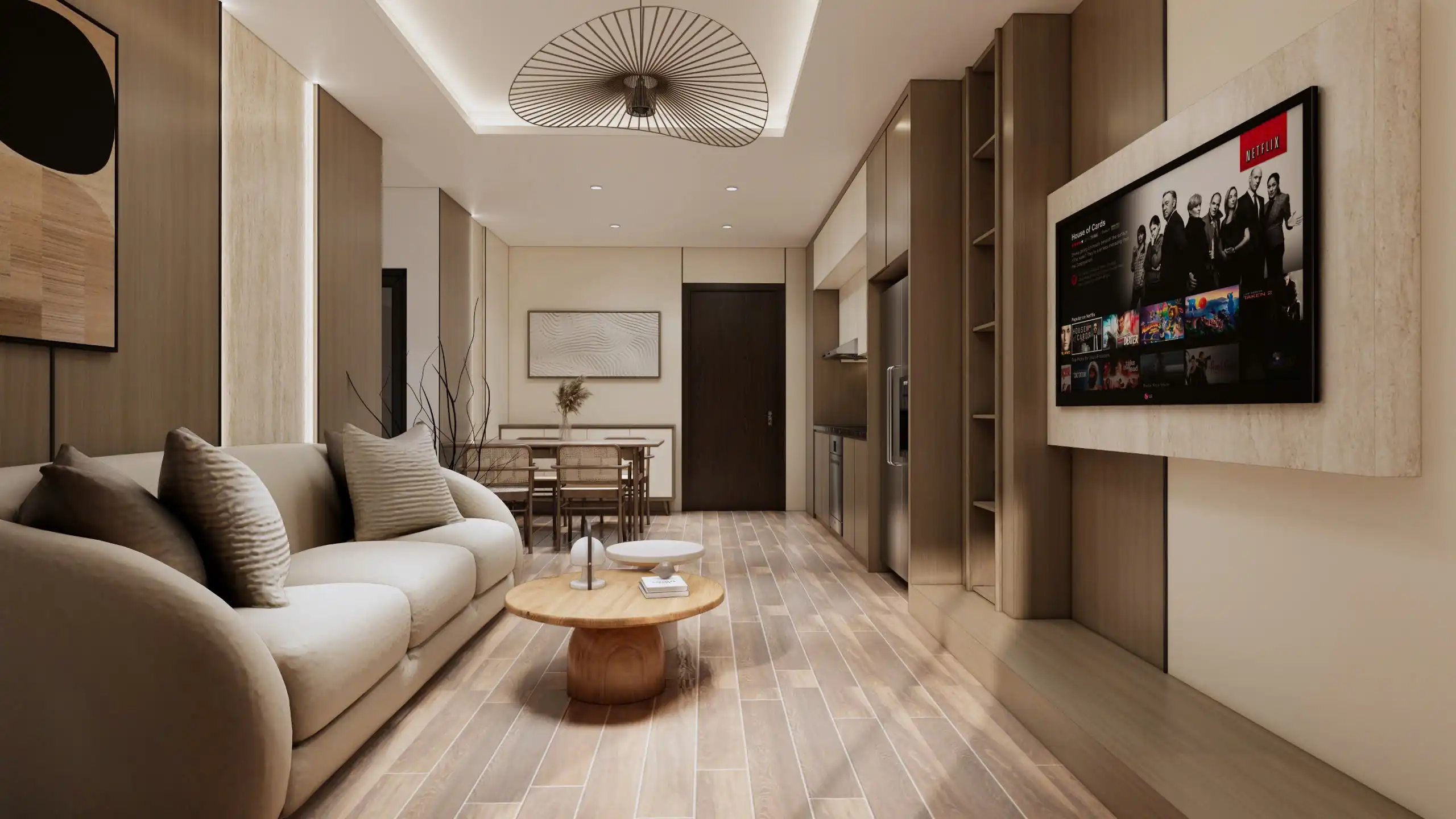 Hình ảnh thiết kế 3D căn hộ Thuận An