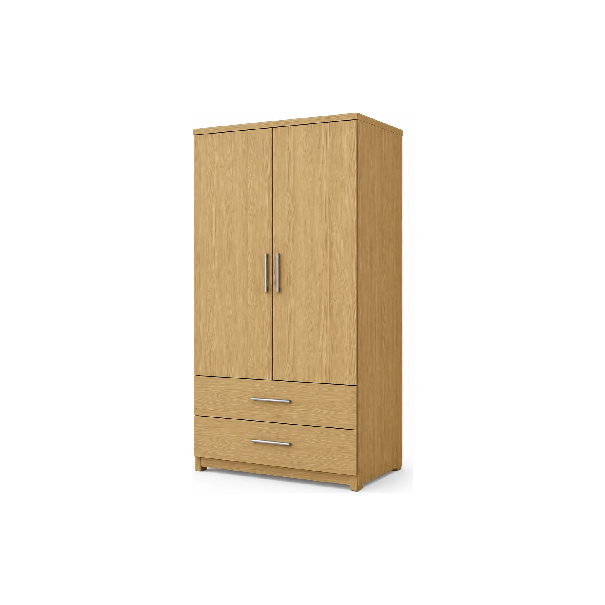 Tủ Quần Áo Hiện Đại 2 Cánh 2 Hộc Kéo