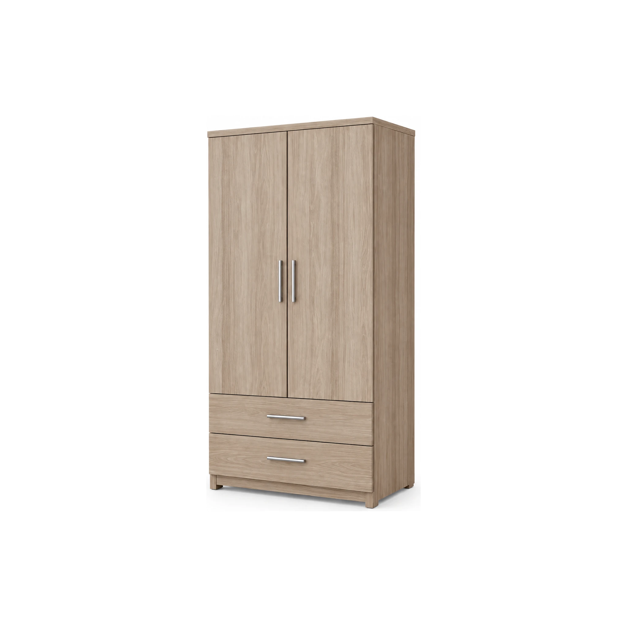 Tủ Quần Áo Hiện Đại 2 Cánh 2 Hộc Kéo