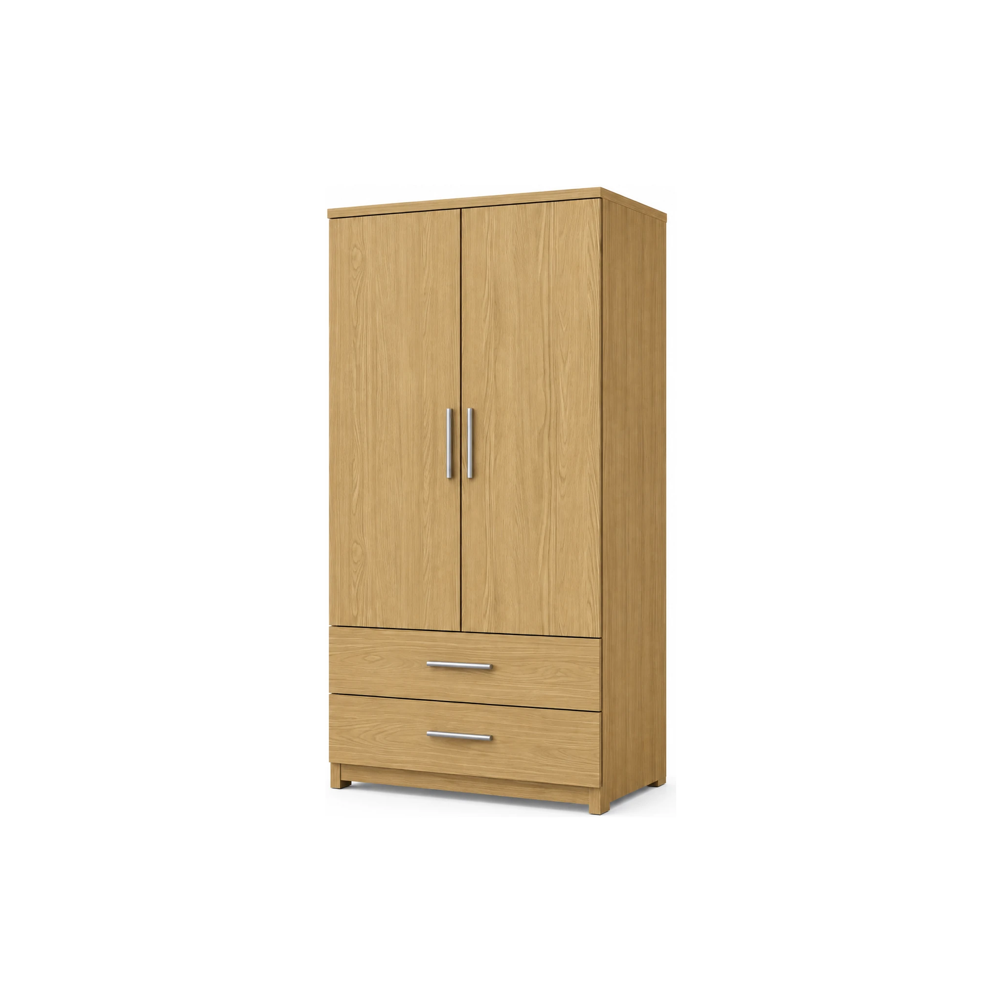 Tủ Quần Áo Hiện Đại 2 Cánh 2 Hộc Kéo