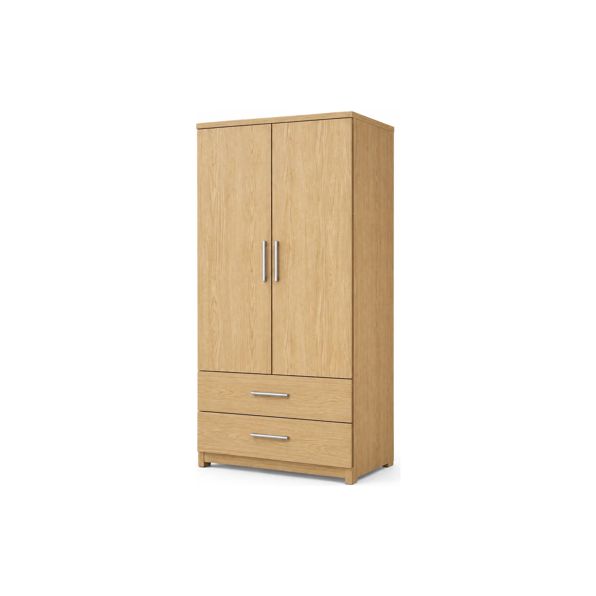 Tủ Quần Áo Hiện Đại 2 Cánh 2 Hộc Kéo
