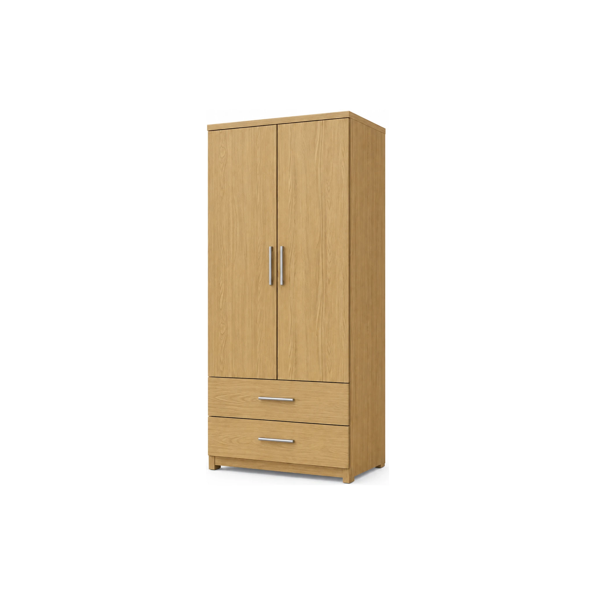 Tủ Quần Áo Hiện Đại 2 Cánh 2 Hộc Kéo